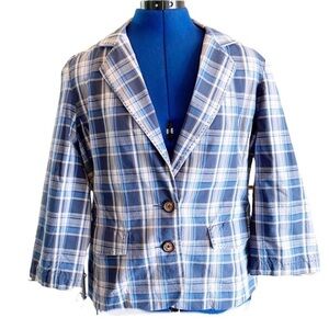 TOMMY HILFIGER Plaid Jacket/Blazer Preppy Academia